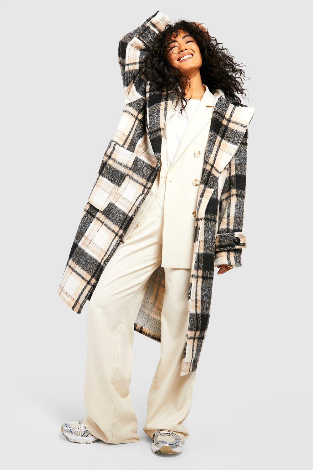 Oversized hot sale checkered jacket